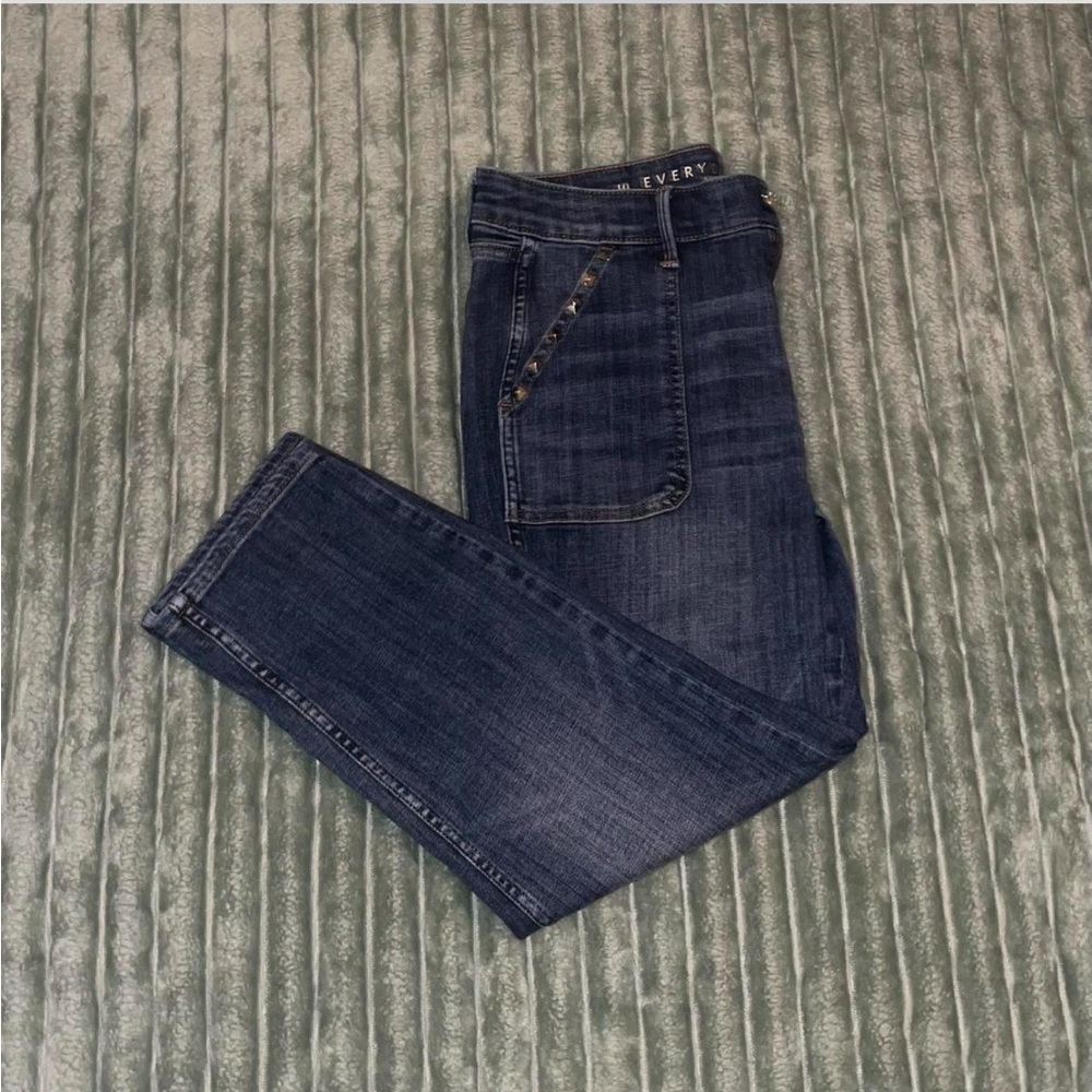 White House Black Market Dark Blue Ankle Jeans